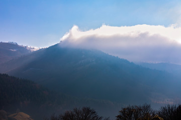 Bucegi mountains, Brasov, Romania: Landscape view in the sunniday light