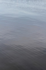 Surface of water under a cloudy sky in summer
