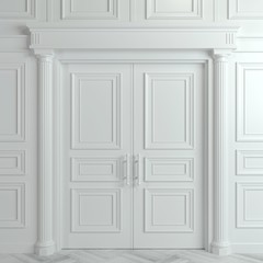 White double classic door