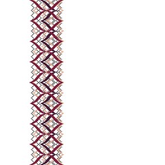 Linear Strokes Triple Underlaid Vertical Seamless Border