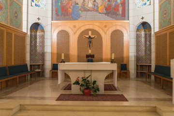 Altar in Church of Saint Peter in Gallicantu in Jerusalem, Israel