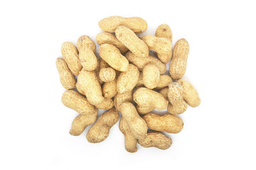 peanuts isolated on white