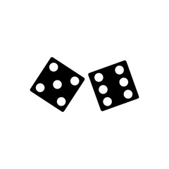 Dices icon, logo on white background