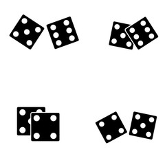 Dices icon, logo on white background