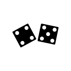 Dices icon, logo on white background