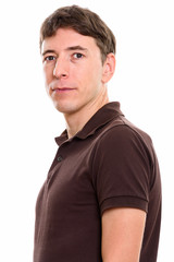 Obraz premium Studio shot of man looking at camera