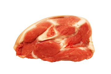 Raw beef and pork meat, isolated, close up