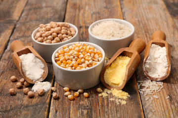 assorted variety of flour