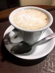 A cup of coffee on the table