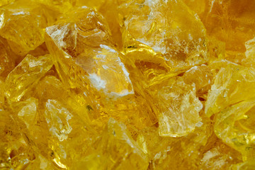 ฺBackground and texture yellow liquid crystal cube.