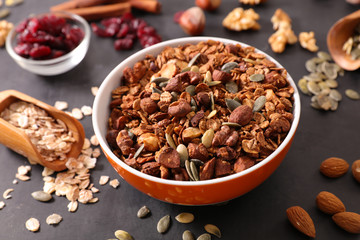 grilled granola with dry fruit