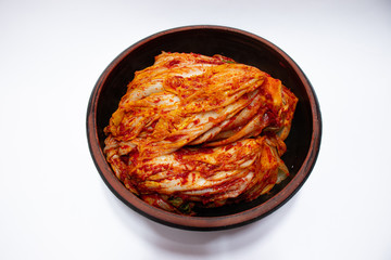 Napa cabbage kimchi, Korean traditional food.