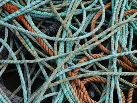 colorful fishing cables