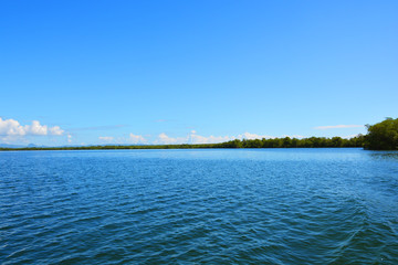 Beautiful Islands and sea on the Samana Peninsula, Dominican Republic