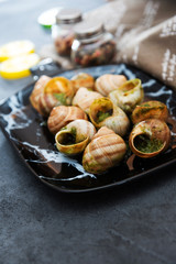 Burgundy snails Pure stuffing Butter garlic and parsley