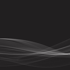 White waves on black background. vector illustration eps 10