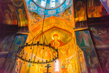 Interior of Upper Betlemi Church in Tbilisi, Georgia
