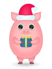Fototapeta premium christmas pig 