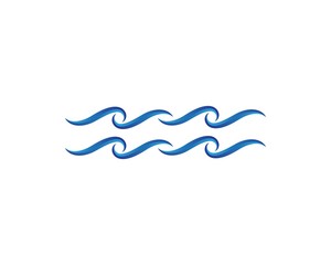 Water Wave symbol and icon Logo Template