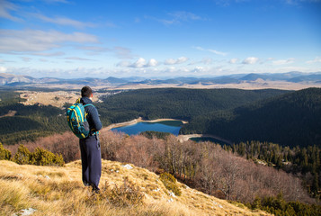 Hiker enjoy the view