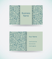 Business card template with abstract pattern.