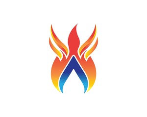 Fire flame Logo Template vector icon Oil, gas and energy