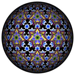 3D Bild - Kugel - Sternenmuster - Weihnachten - transparenter Background