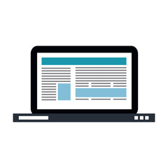 Laptop navigating on internet black and white