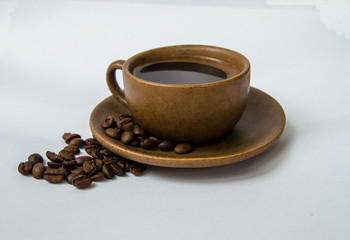 coffee, cafe, coffee house, coffee beans, grains, espresso, latte, americano, cup, saucer, morning, awakening, good morning, morning coffee, cup, black, hot, drink, drink, fresh, natural, aromatic