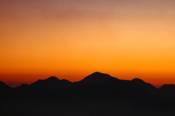 sunset in the mountains