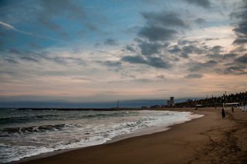 Barceloneta beach in Barcelona, Spain