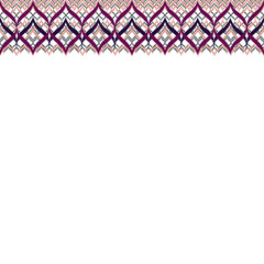Linear Strokes Triple Underlaid Seamless Horizntal Border 