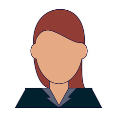 Businesswoman faceless profile