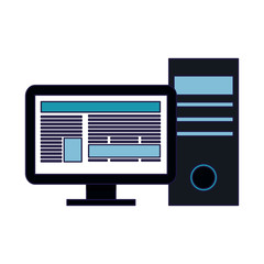 Computer navigating internet