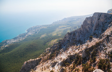 Fototapeta na wymiar Crimean mountains, Yalta Yayla, the main ridge of the Crimean mountains