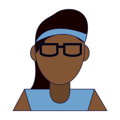 Woman faceless profile