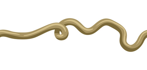 Twisted wild liana branch seamless pattern.