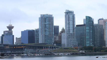 Scene across the Vancouver, Canada harbour