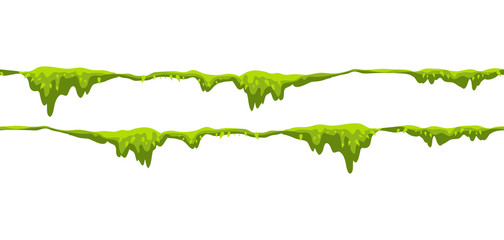 Fototapeta premium Twisted wild liana branch seamless pattern.