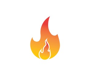 Fire flame Logo Template vector icon Oil, gas and energy