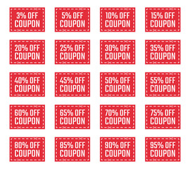 discount price off tags set, sale labels
