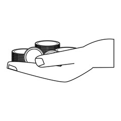 Fototapeta premium Money savings and investment black and white