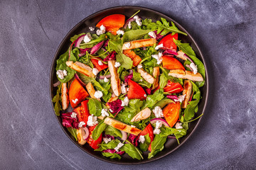 Fresh salad with chicken breast.