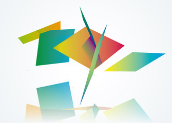 四角形　図形　立体的