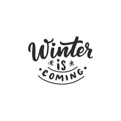Fototapeta premium Winter lettering phrase for print, decor, overlay. Modern seasonal typography.