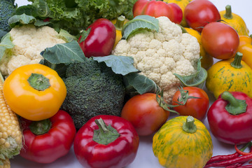 Super food background from fresh organic natural vegetables. Vegan food.