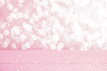 Pink glitter lights texture bokeh background Christmas