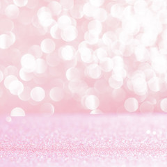 Pink glitter lights texture bokeh background Christmas