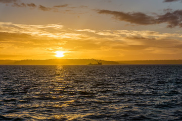 Golden Puget Sound Sunset