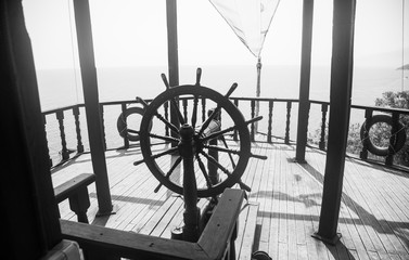 Ship's steering wheel